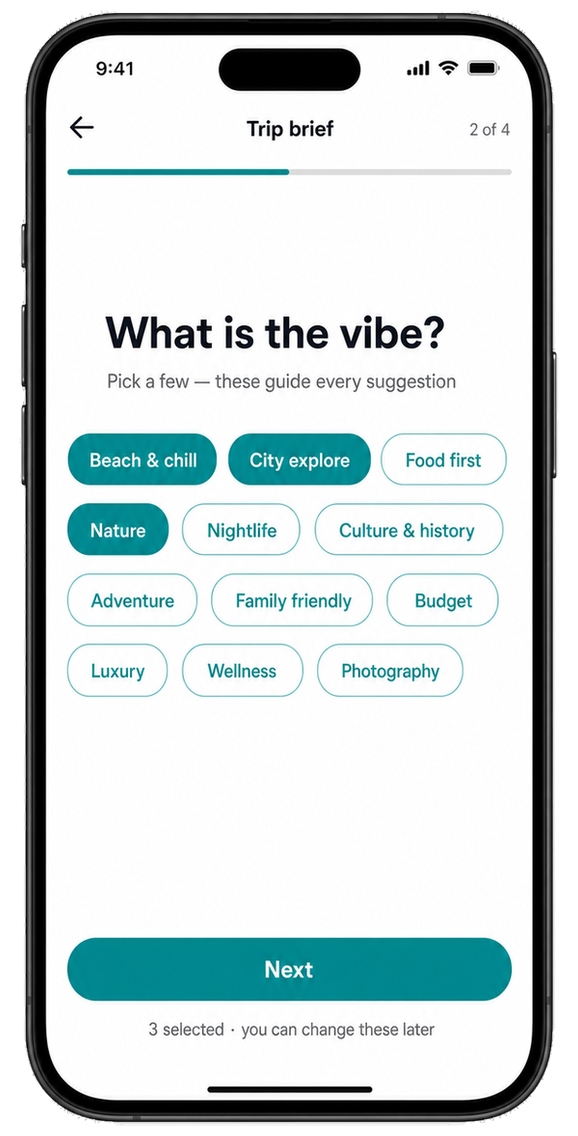 Vibe and style screen