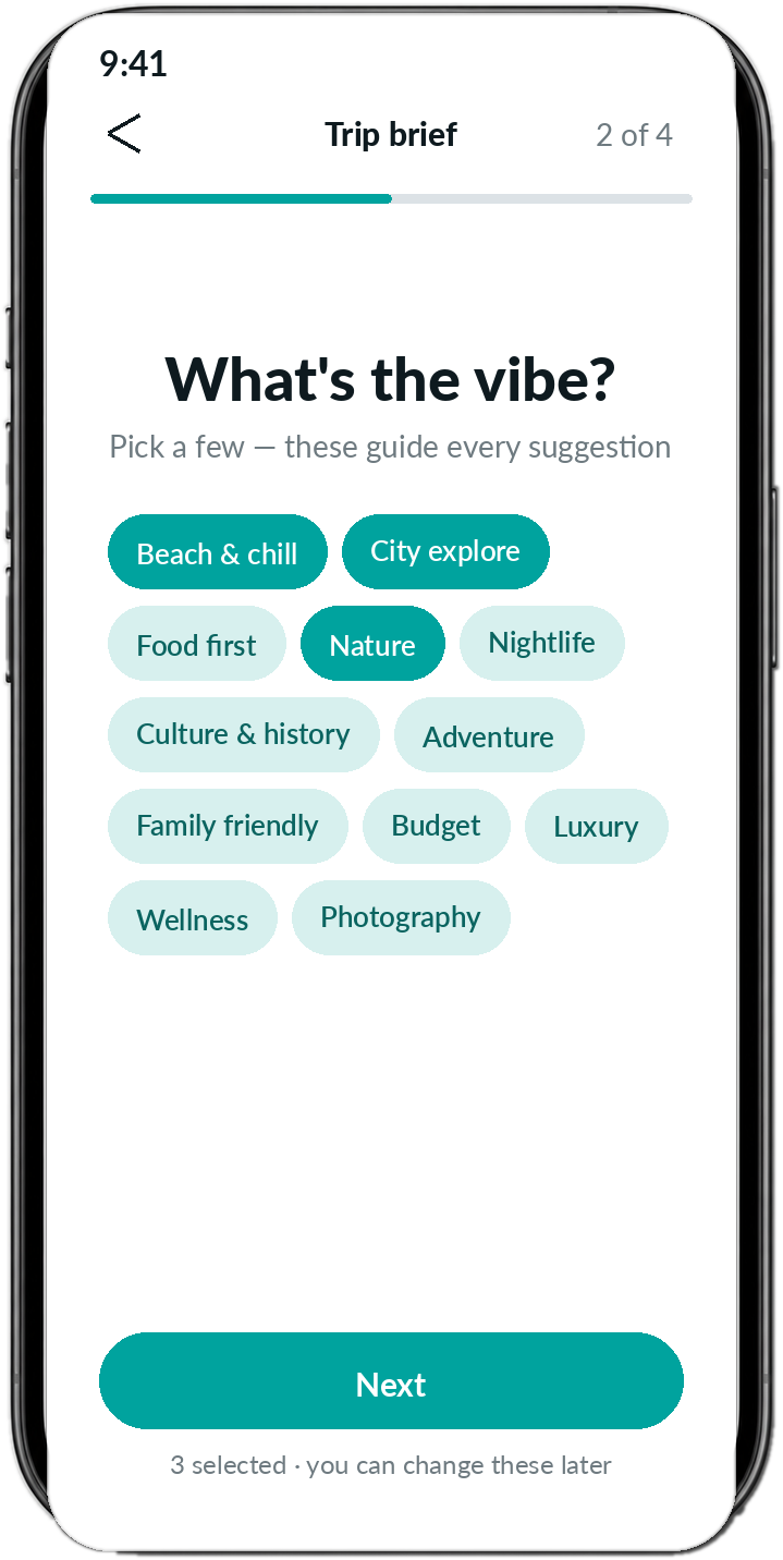 Vibe and style screen